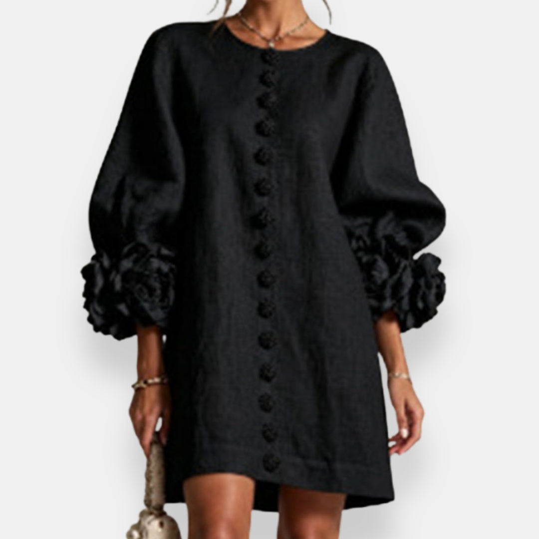 Marcelle™ | Vestido Floral con Detalles en Relieve