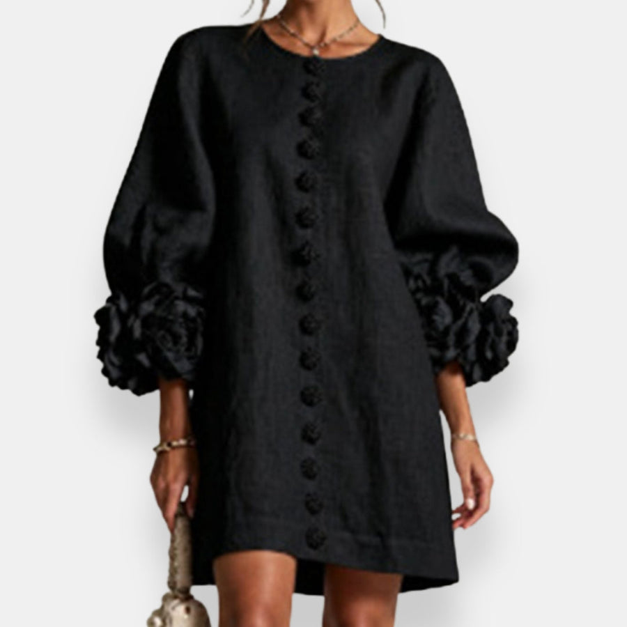 Marcelle™ | Vestido Floral con Detalles en Relieve