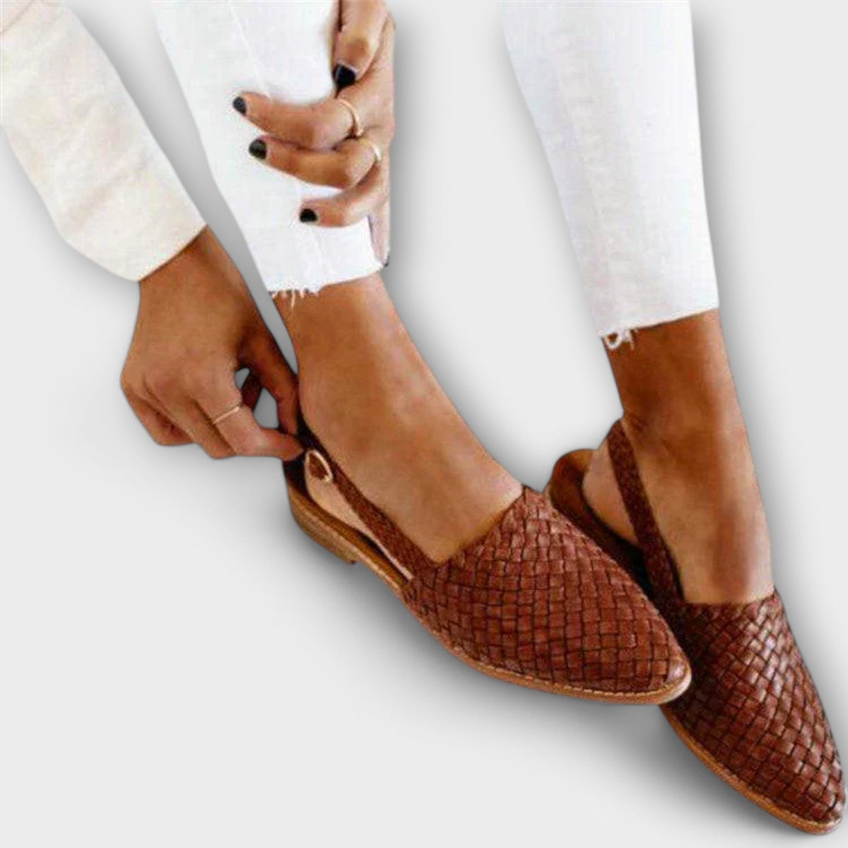 Sandy™ - Woven Leather Moccasins