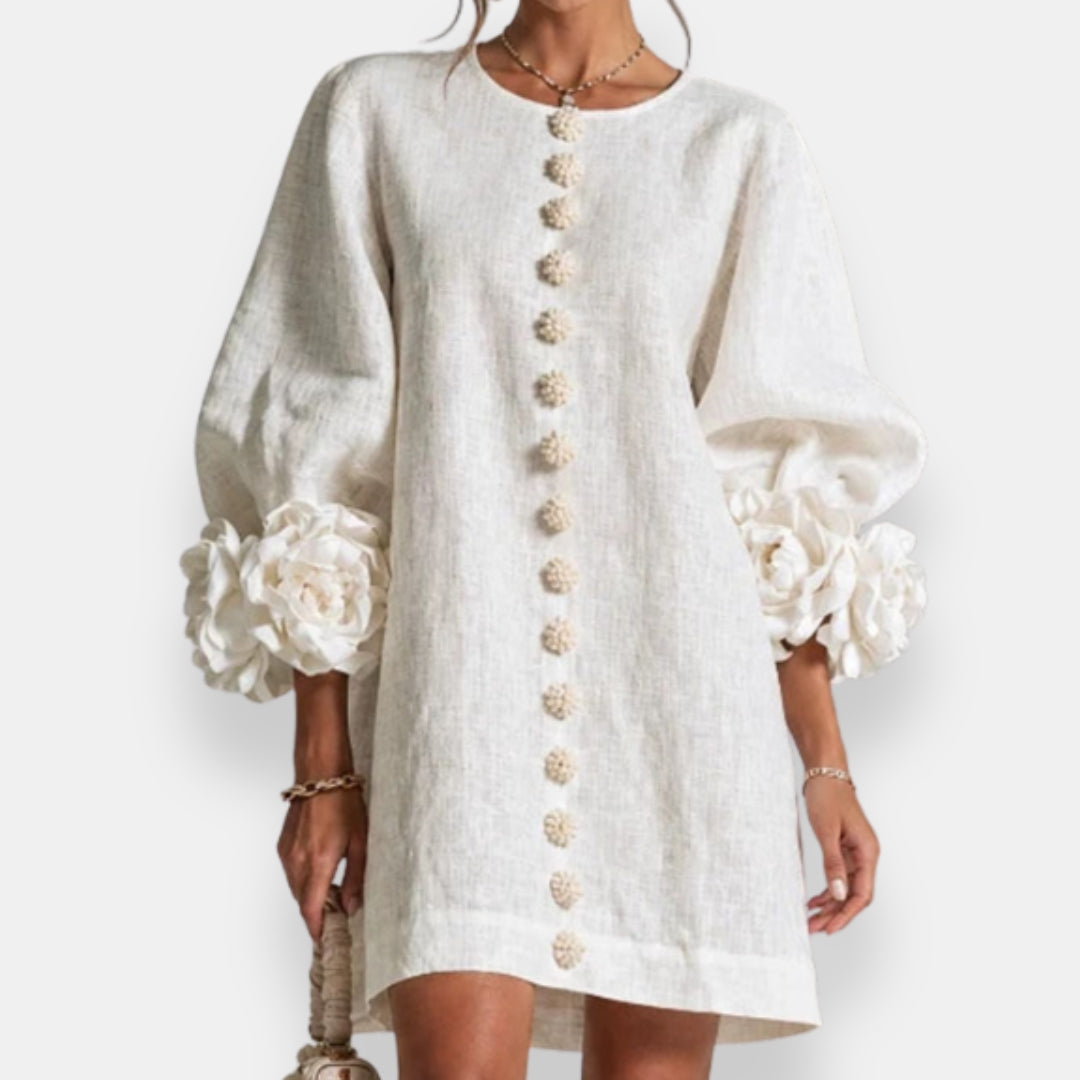 Marcelle™ | Vestido Floral con Detalles en Relieve
