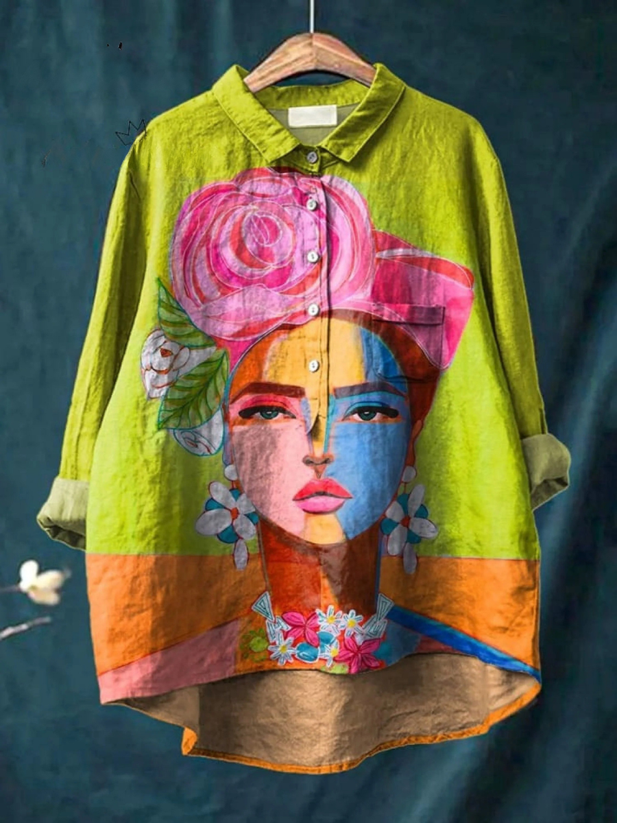 Livia™ Artistic Portrait Casual Shirt