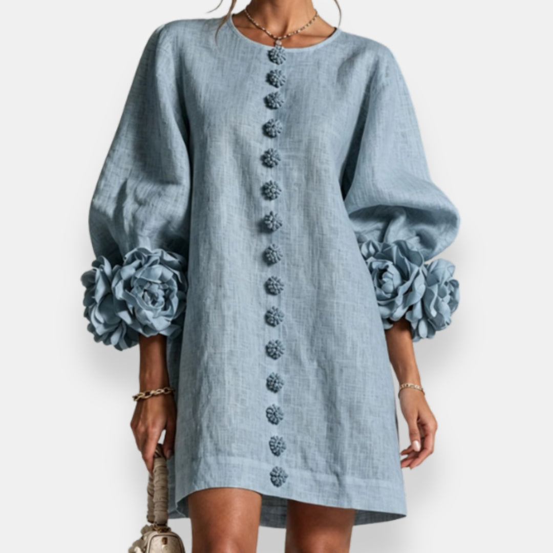 Marcelle™ | Vestido Floral con Detalles en Relieve