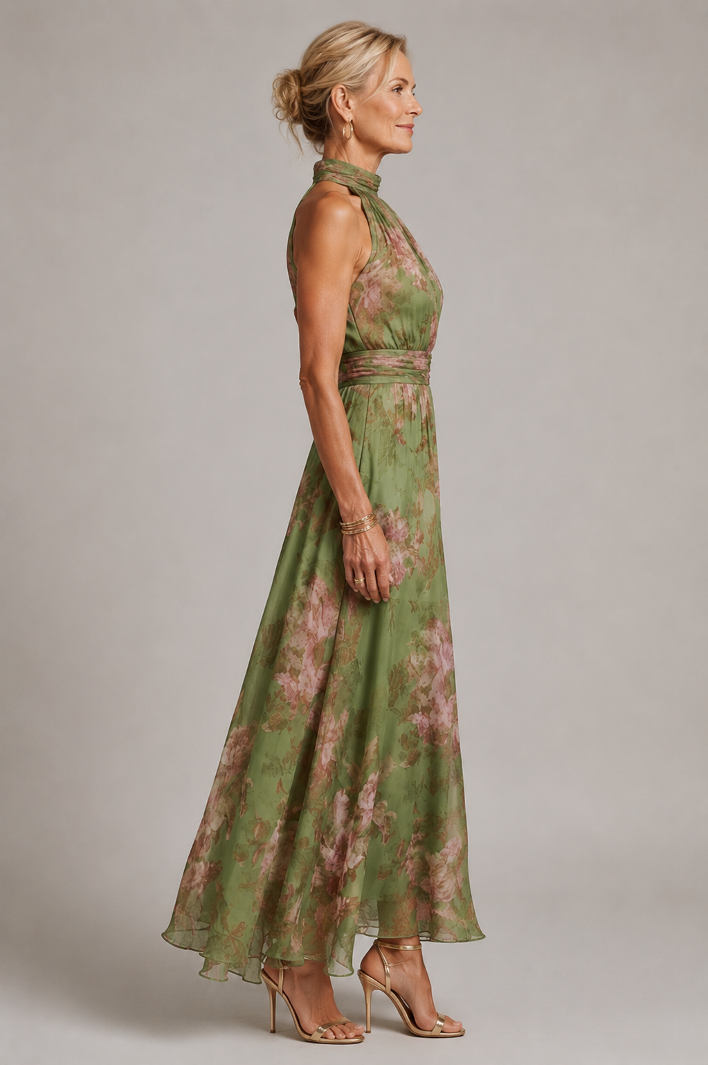 Julia | Floral Halter Maxi Dress