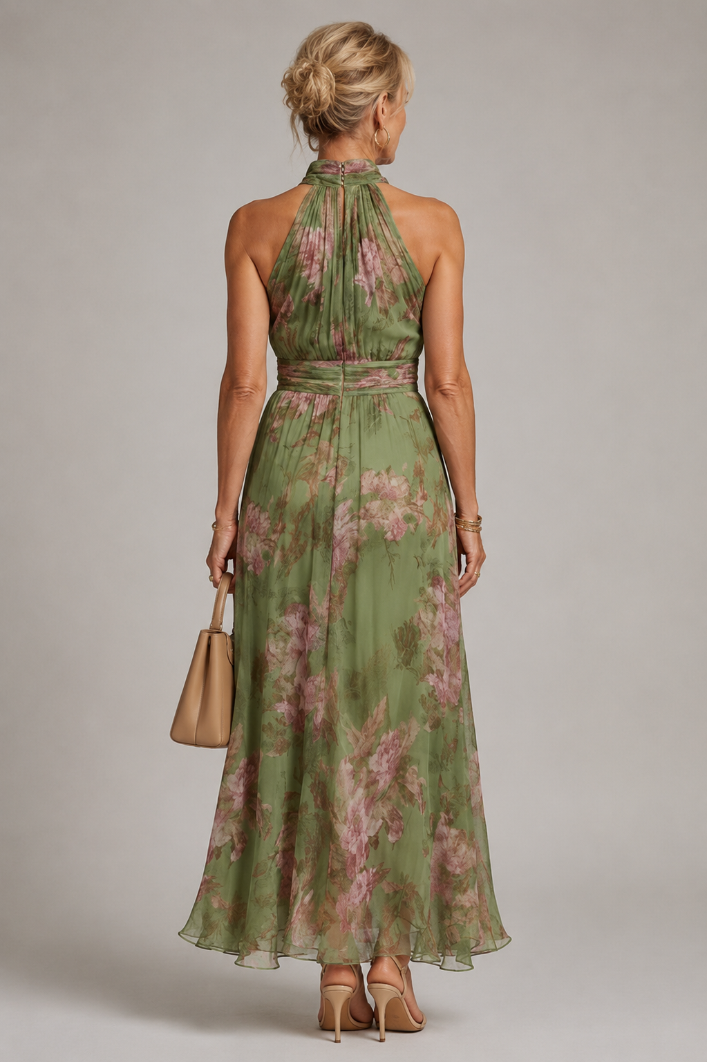 Julia | Floral Halter Maxi Dress