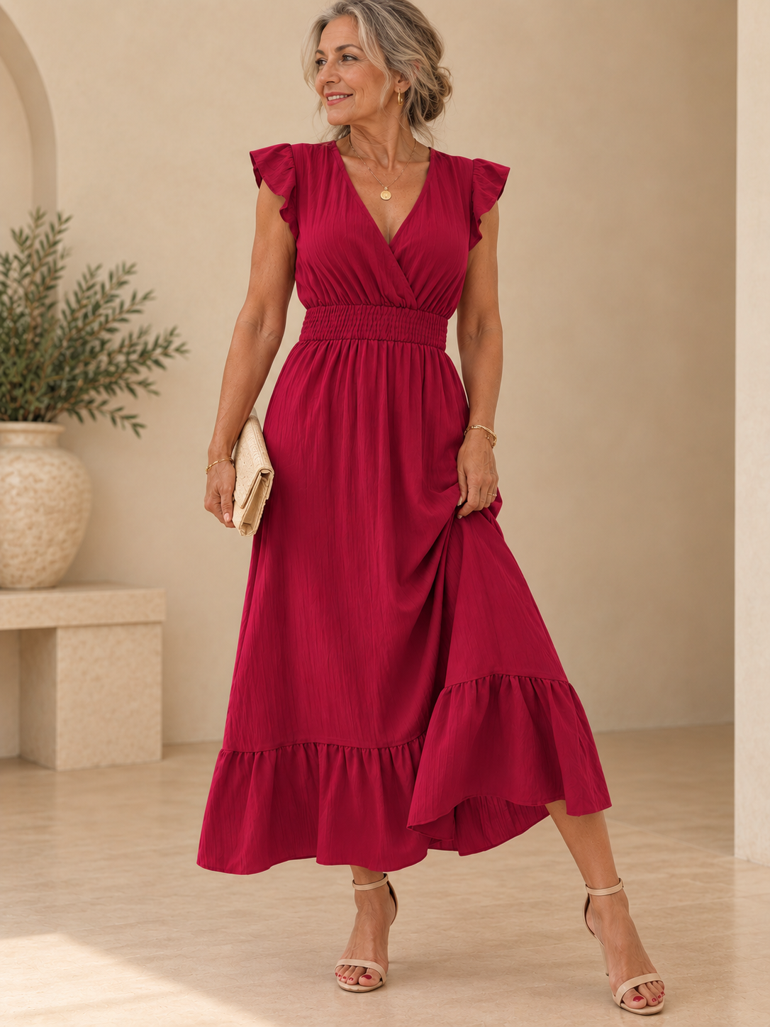 Olivia™ | Vestido Midi Elegante con Volantes