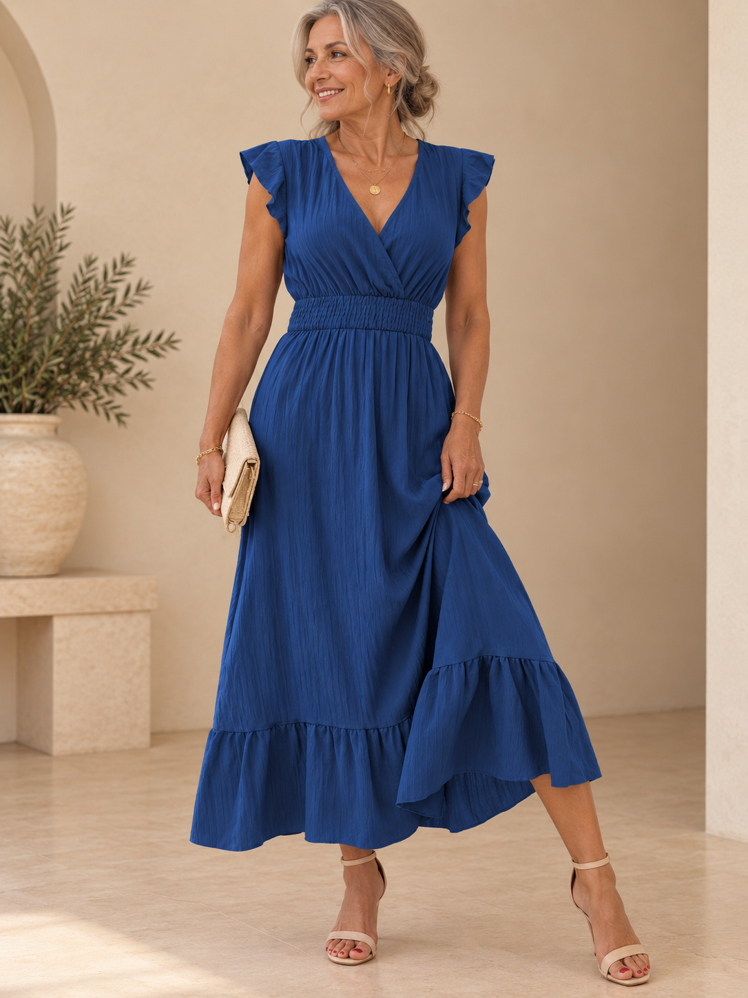 Olivia™ | Vestido Midi Elegante con Volantes