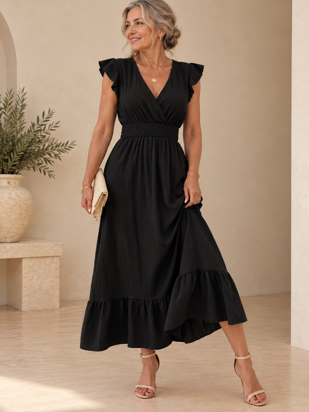 Olivia™ | Vestido Midi Elegante con Volantes