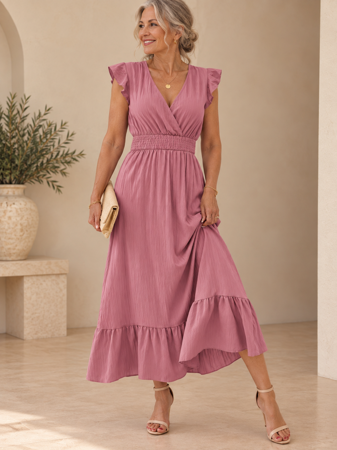 Olivia™ | Vestido Midi Elegante con Volantes
