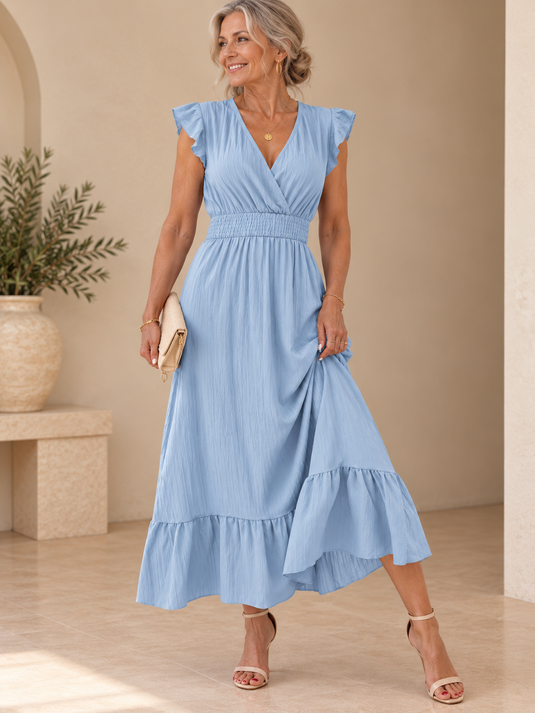 Olivia™ | Vestido Midi Elegante con Volantes