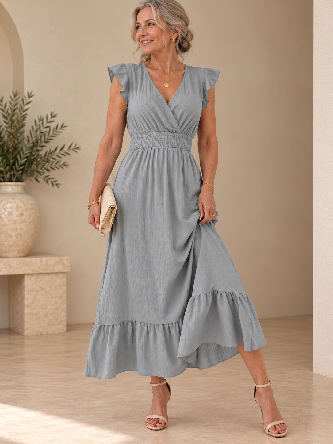 Olivia™ | Vestido Midi Elegante con Volantes