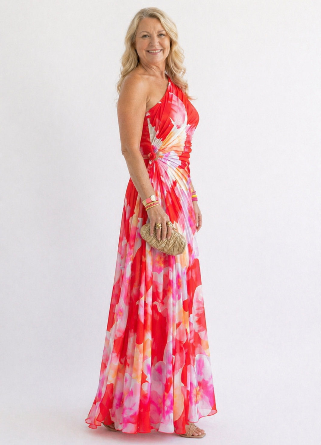 Ivy & Grace™ | Pleated One-Shoulder Dress