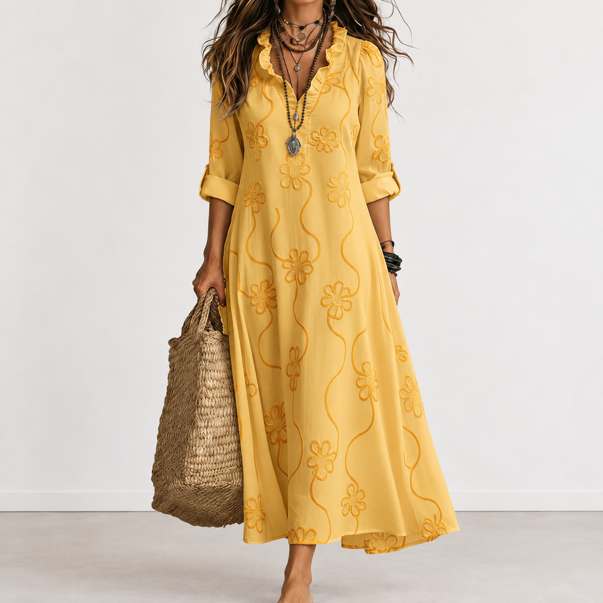 EVELYN MELBOURNE | FLORAL MAXI DRESS FOR WOMEN